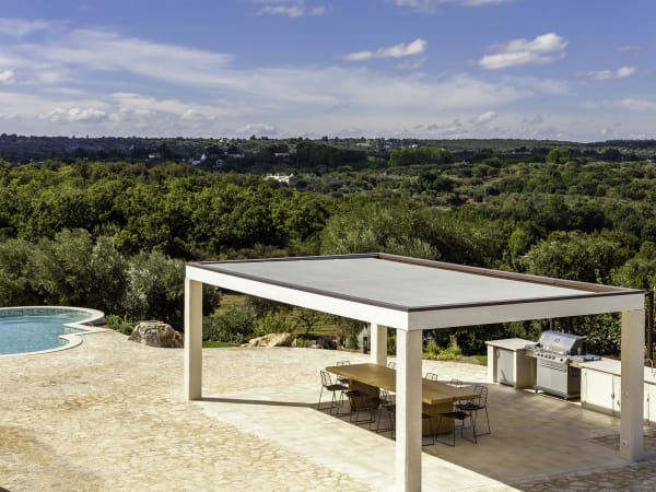 The first trullo's high spec BBQ and al fresco dining area.